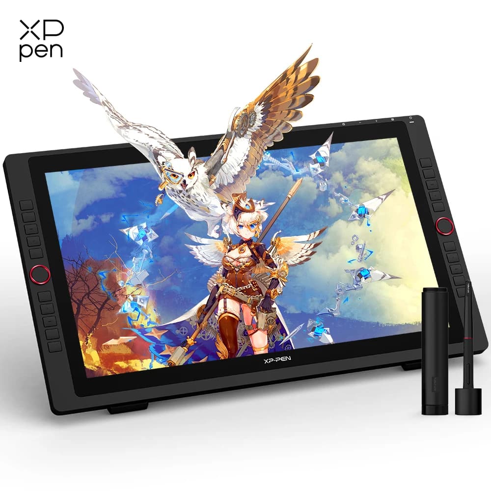 XPPen Artist 22R Pro Tablet Grafico con Monitor da 21,5 Pollici, Inclinazione a 60°, 20 Tasti di Scelta Rapida, 2 Rotelle, 120% sRGB
