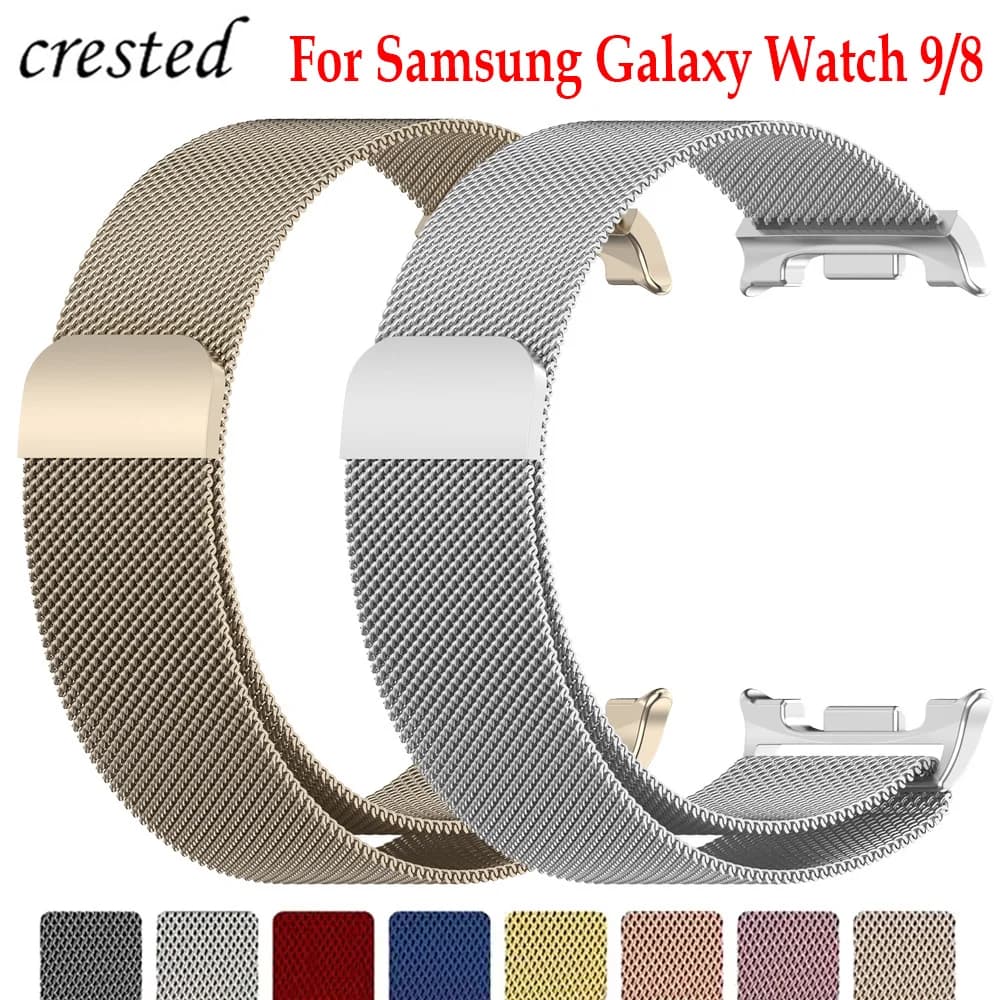 Milanese Loop for Samsung Galaxy Watch 9/8 Strap 44mm 40mm Magnetic Metal Wrist Bracelet Correa for Galaxy Watch 8 classic 46mm
