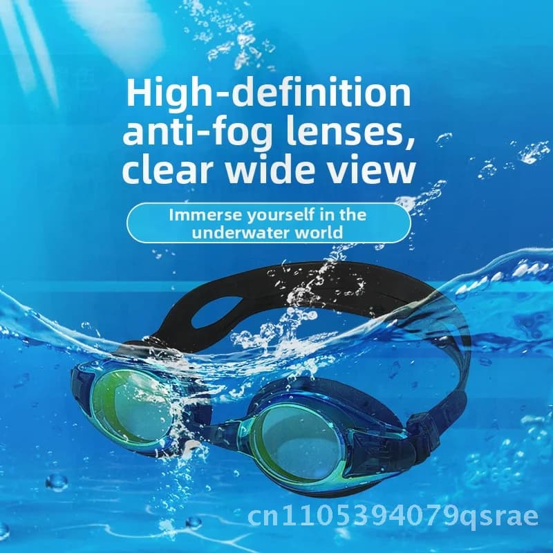 Obo Professional swimming glasses anti-foging HD racing glasses for competitions and cross-border training green gold blue lake -