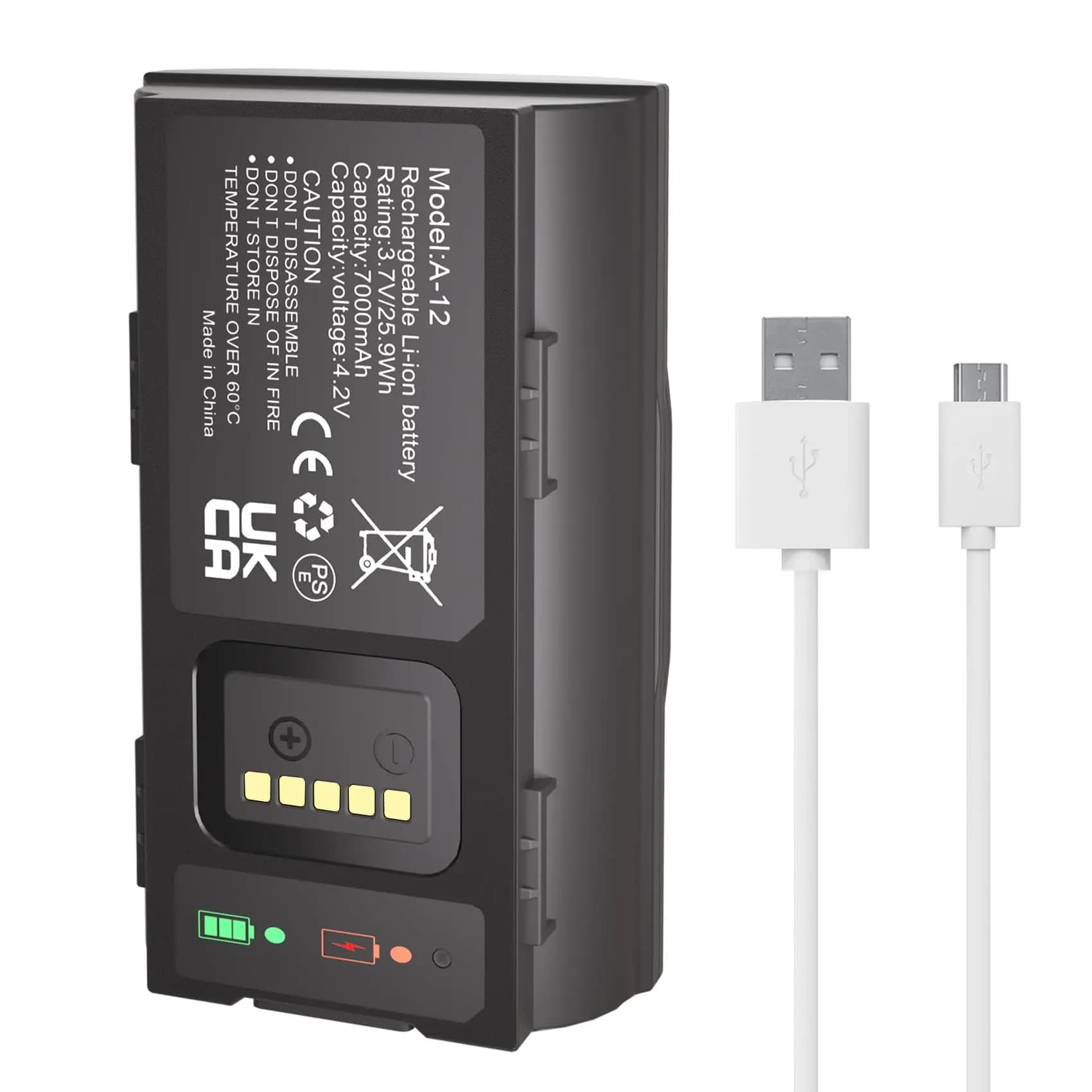 Batteria essenziale REACELL VMA2400 compatibile per videocitofono Arlo Essential senza fili, batteria di backup da 7000 mAh per VMA2400