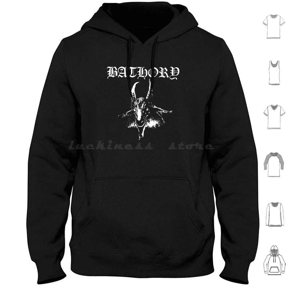 Bathory Band-Logo Original-Fanart-Goat Cotton Hoodie Bathory Bathory Logo Bathory Band Bathory Goat Bathory Golden