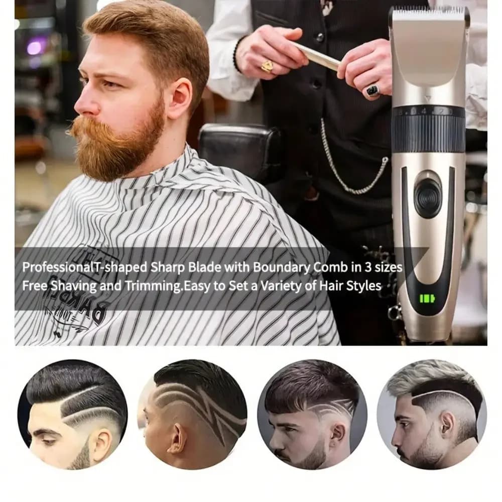 Men's Barber Haircuts Rechargeable Haircut Ceramic Blade Professional haircut for children's haircut adult low noise