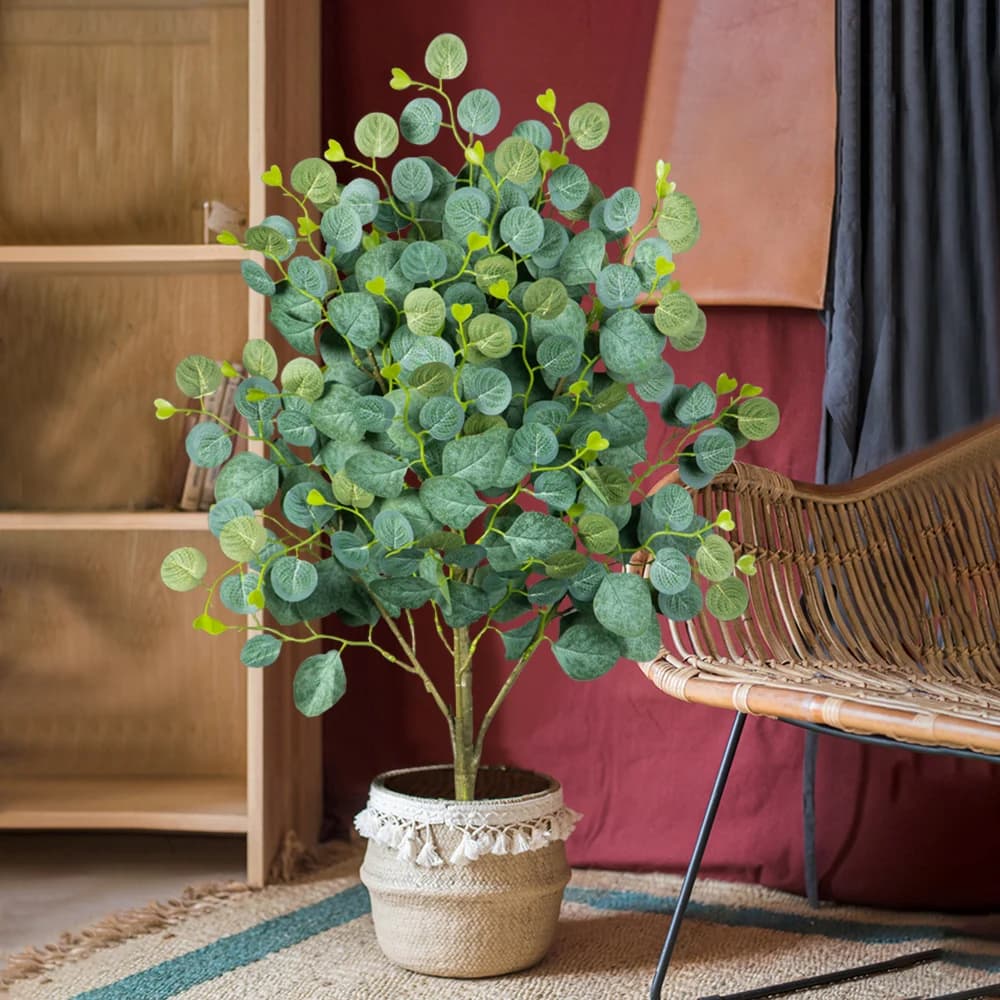 40 cm-60 cm Artificial eucalyptus plant False plastic willow branch Real Touch Money sheets for home office garden decoration
