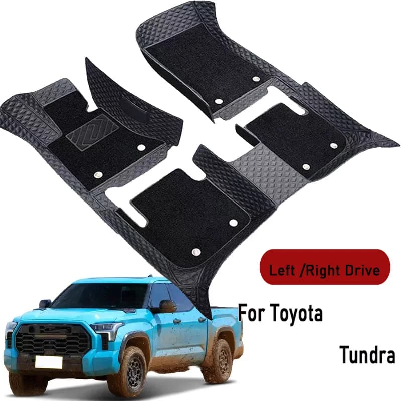 Car Floor Mats for Toyota Tundra 2007 2008 2009 2010 2011-2022 Customauto Foot Pads Automobile Carpet Cover Interior Accessories