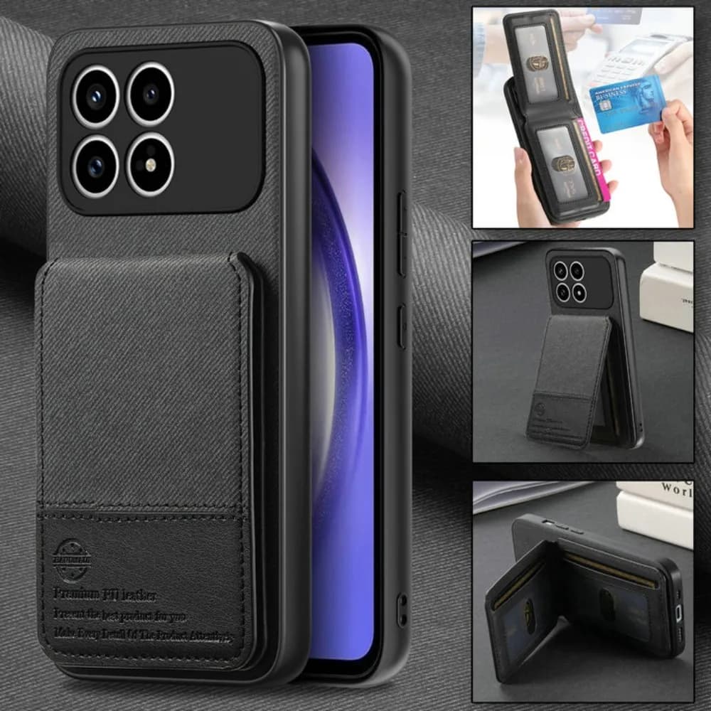 Custodia di Lusso in Pelle con RFID per Poco M8 Pro 5G, Cover Posteriore per Xiaomi Poco F8 Ultra, Custodia per Telefono Mi F8 Pro M8 M 8