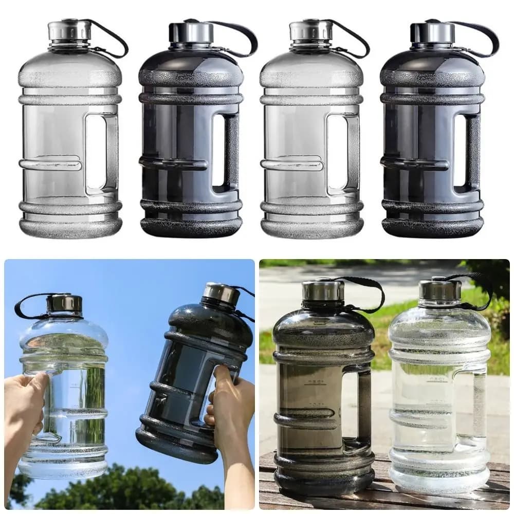 1Pcs New Gallon Bottle Water Bottle Portable 2L Large Capacity Sports Drink Bottle With Handle PETG Shaker Bottle