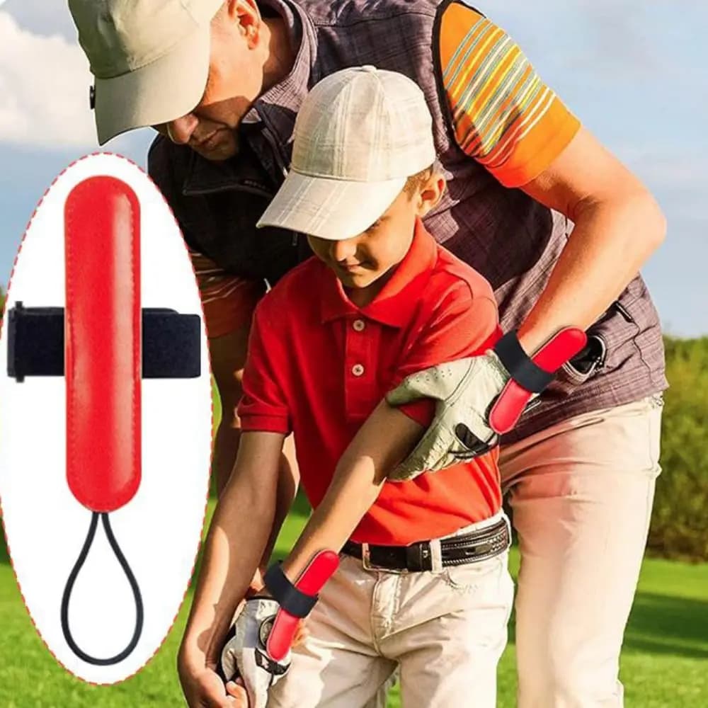 Supporto da Polso per Golf con Correzione del Movimento della Mano, Ausilio per l'Allineamento dei Gesti, Correttore di Postura da Golf Regolabile in PU, Trainer per lo Swing da Golf