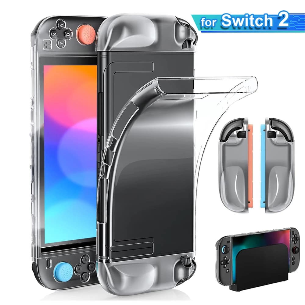 Custodia protettiva trasparente per Nintendo Switch 2 Joypad Controller Cover divisa Protezione guscio in pelle per accessori Switch 2