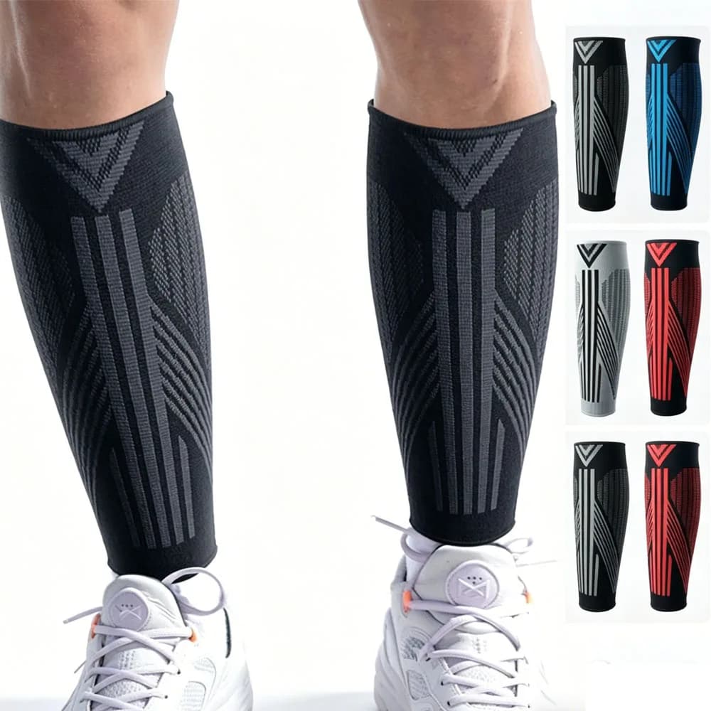 1 paio di maniche a compressione per polpacci per uomo e donna - Calze a compressione senza piede per vene varicose, allattamento, gravidanza, corsa