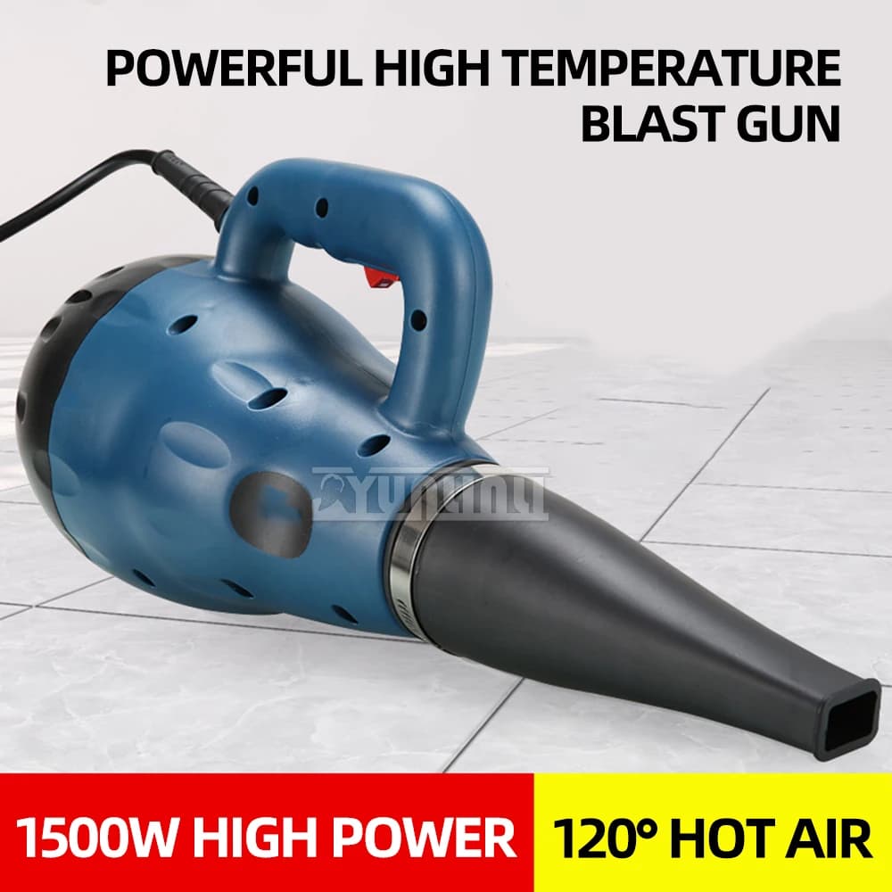 1.5kw Hot Air Storm Gun Powerful Air Blower Leaf Snow Blower Dust Blower Water Blow Drying Heater Snow Remover 2025 NEW