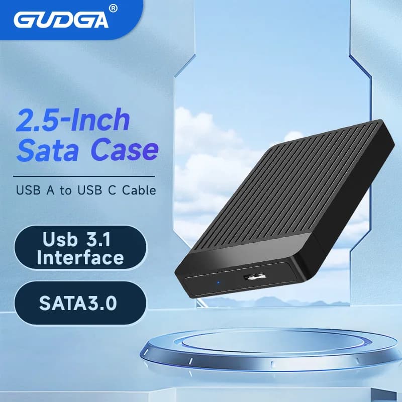 Custodia SSD da 2,5 pollici Custodia HD esterna Custodia per disco rigido SATA a USB Disco rigido esterno USB3.1 Scatola mobile per disco SSD da 7 mm/9,5 mm