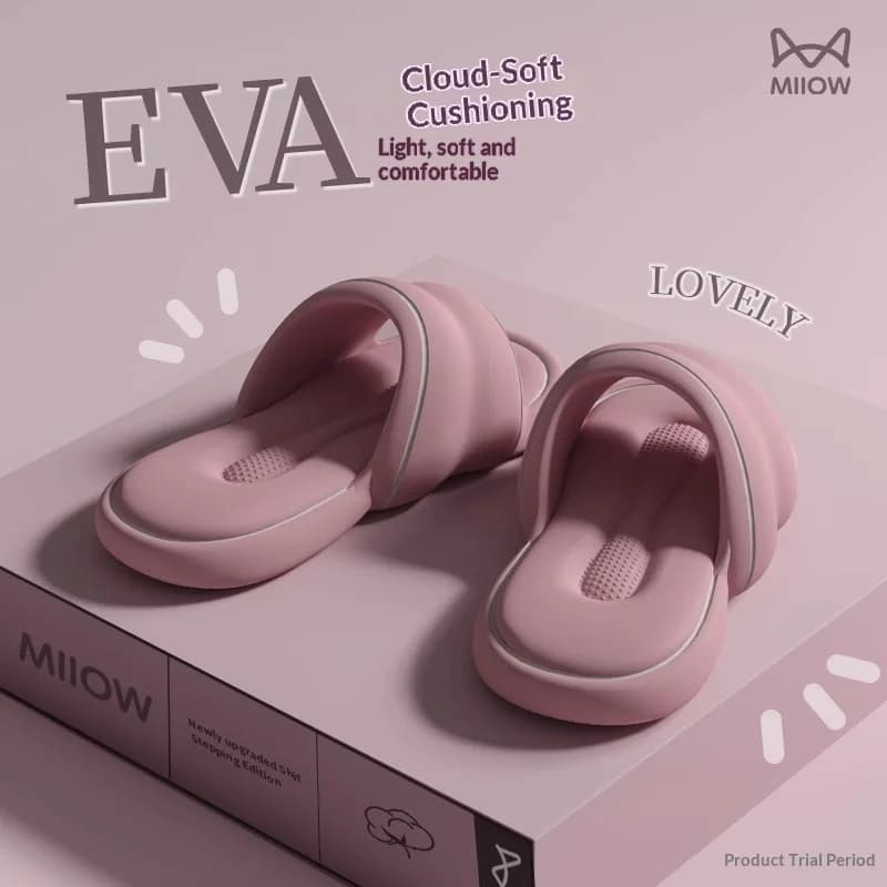 Summer Women EVA Slides Non Slip Thick Platform Soft Cushion Home Slippers Bathroom Shower Sandals Indoor Outdoor Beach Footwear