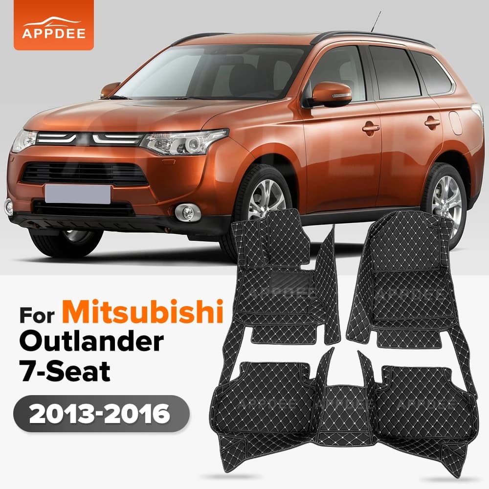 Tappetini auto per Mitsubishi outlander 7 posti 2013 2014 2015 2016 Tappetini auto personalizzati Accessori interni per automobili