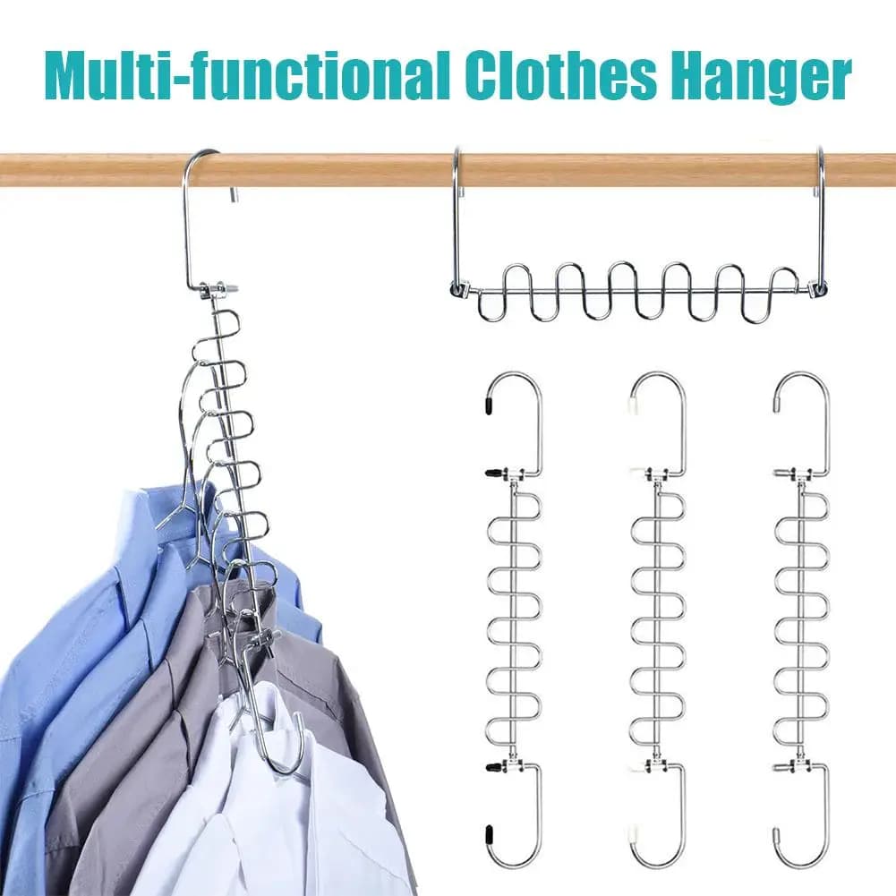 Appendiabiti multifunzionale Gancio girevole a 360 gradi 12 Appendiabiti Pantaloni Cravatte Scaffale salvaspazio Armadio portaoggetti