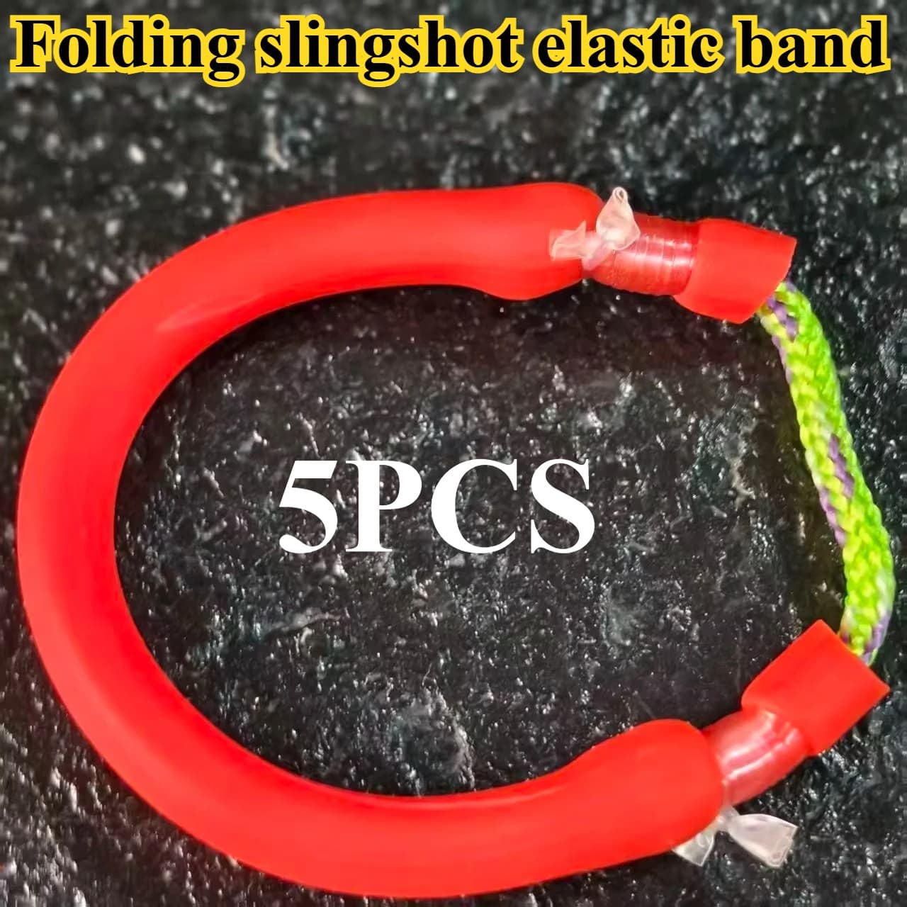 5PCS 1740 Size Folding Hunting Tool Special Rubber Band High-precision and Powerful Special Rubber Band Outdoor EDC Tool