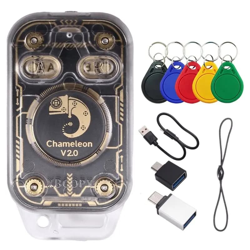 Emulatore Lettore di Chip RFID B24B Chameleon Ultra V2.0 + Duplicatore NFC 5XUID con Funzione di Decodifica Schede 125K 13.56Mhz