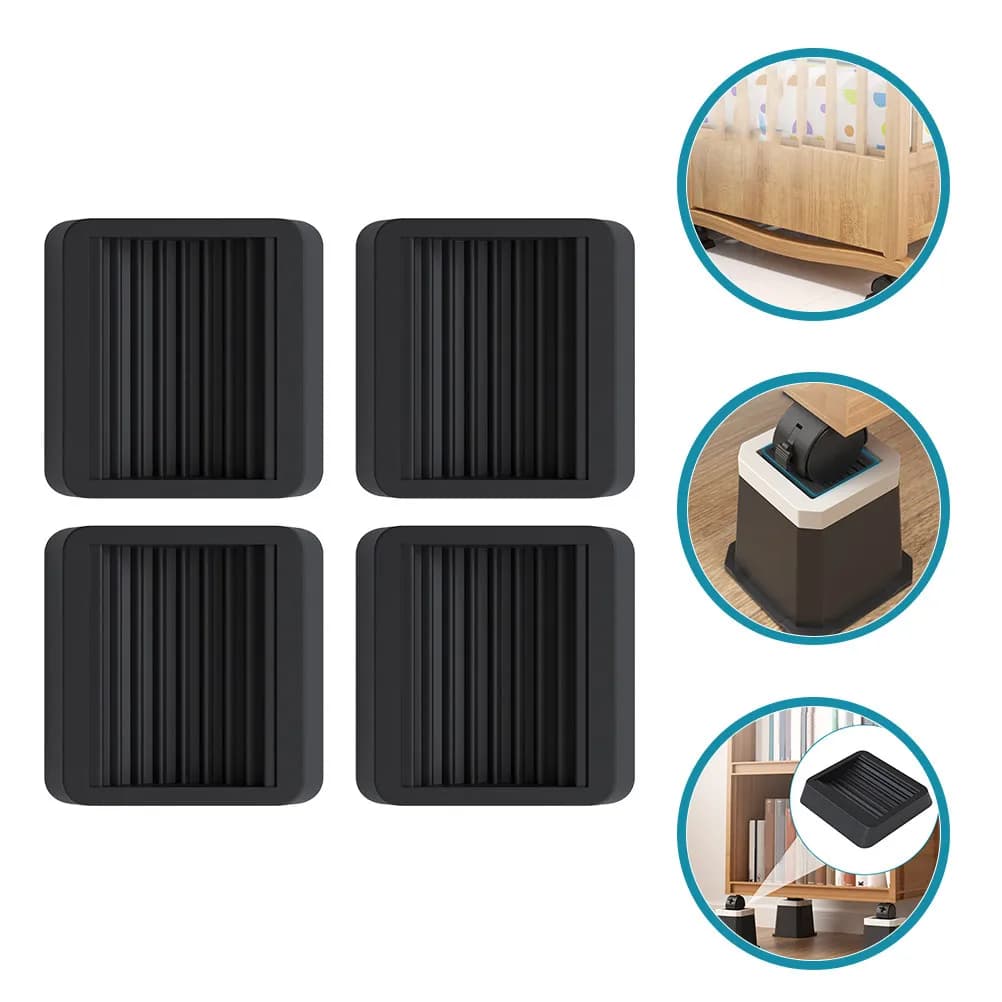 4 pezzi di protezioni per mobili, antiscivolo, impermeabili, antiurto, per gambe di sedie, protezioni per pavimenti, per la riduzione del rumore su pavimenti duri
