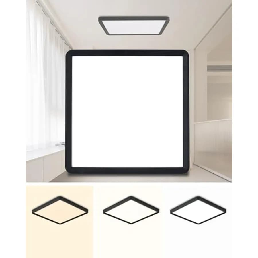 Plafoniera LED quadrata a incasso da 20 pollici 40W 4520lm, luce LED 3000K 4000K 6000K CCT selezionabile, pannello piatto super sottile a LED.