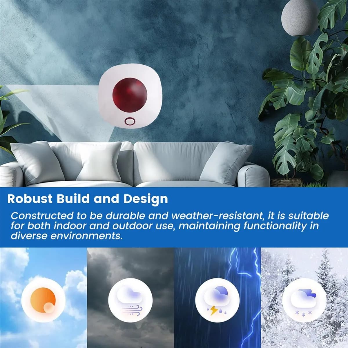 doyou Smart Sound Light Alarm Siren WIFI 110dB TUYA Safety Protection Siren Home Alarm Security System US PLUG