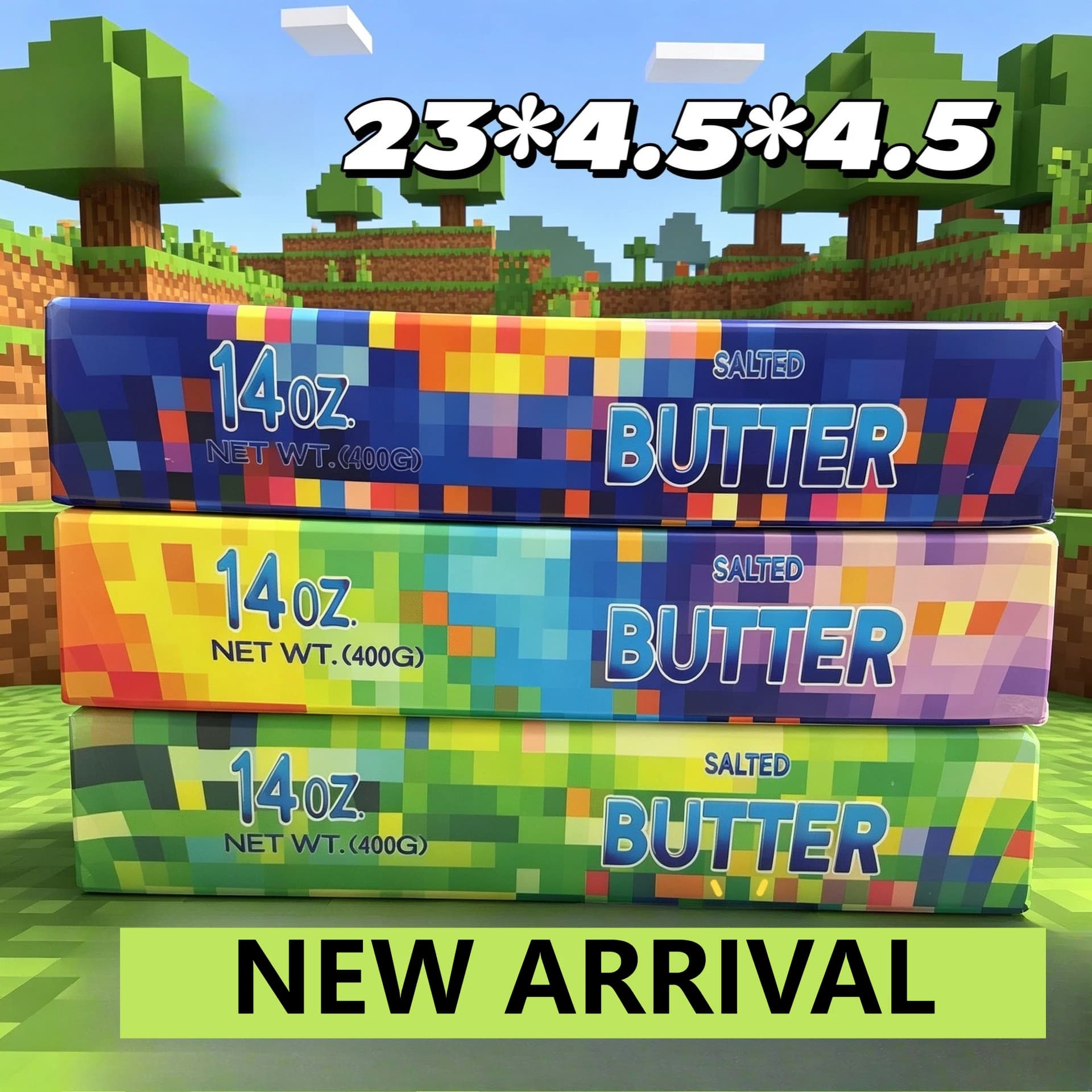 23cm/9.05in Giant Squishy Butter Stick Slow Rising Fidget Toy Game Scene Moist Squeeze Autism Gift Super Big Butters Stick Toy
