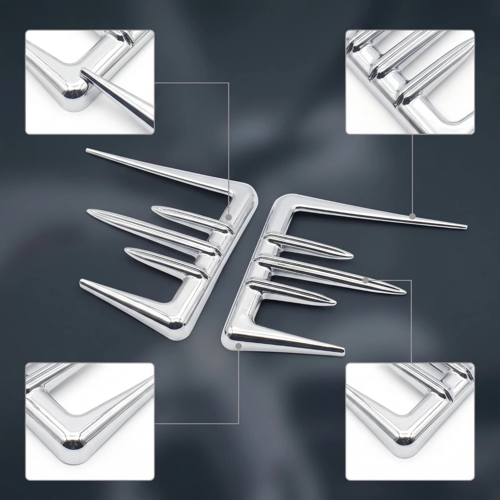 Chrome-plated Glove Box Trim Accent for Motorcycle Customization Polished Decorative Accessory for GL1800