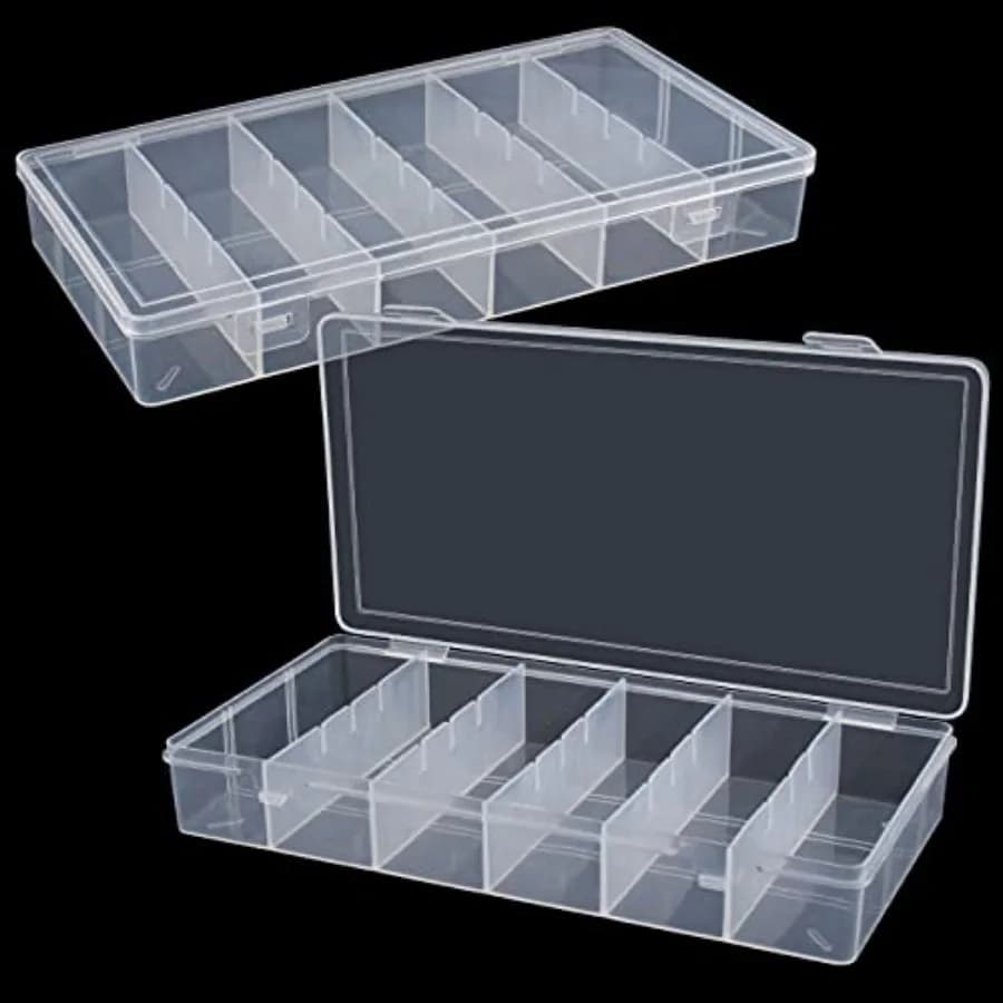 clear visible plastic storage box cosmetic tools storage box makeup tools fishing tackle accessory box organizer jewelry screws