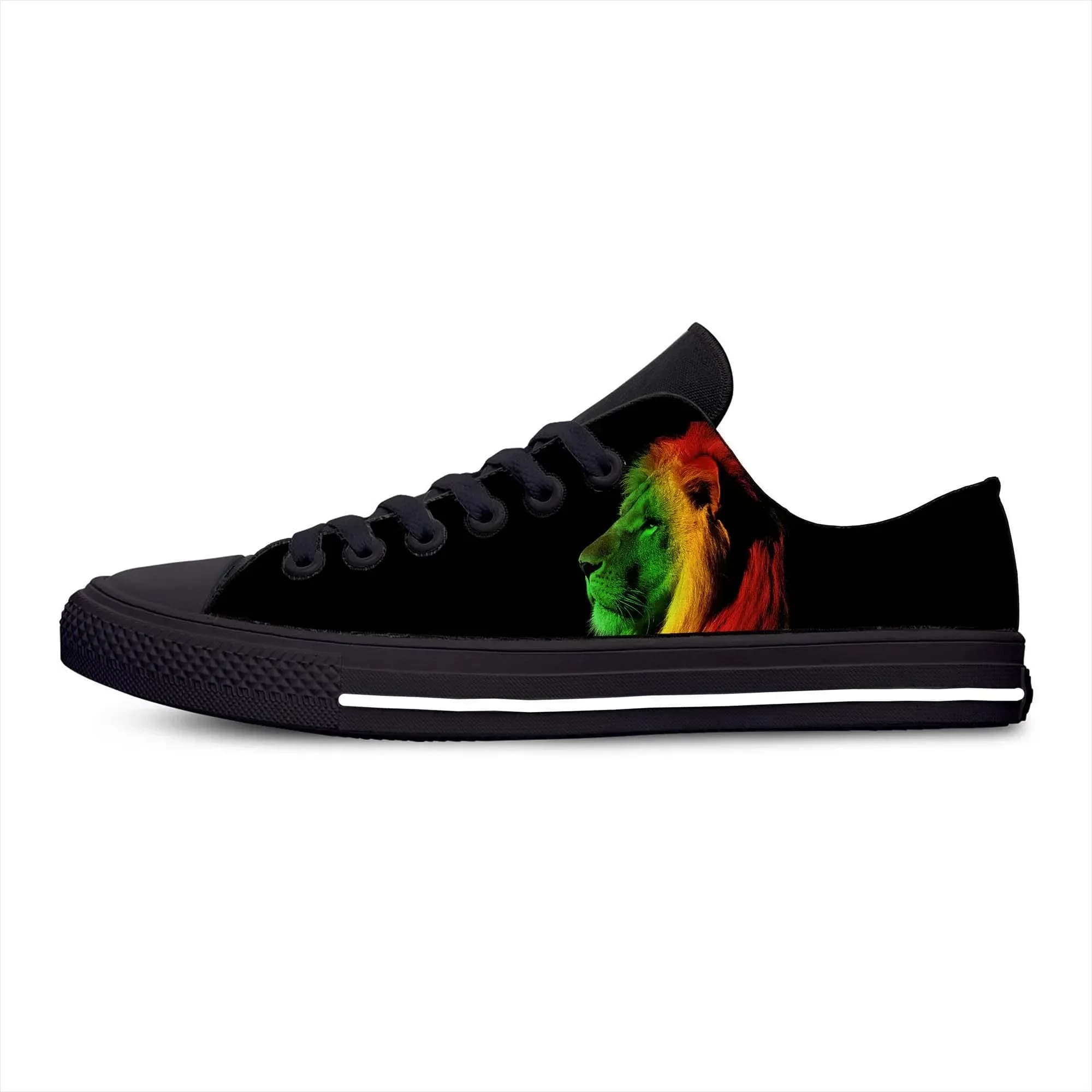 Hot Reggae Rastafarian Rasta Rastafari Lion of Judah Casual Shoes Breathable Men Women Sneakers Custom Low Top Board Shoes