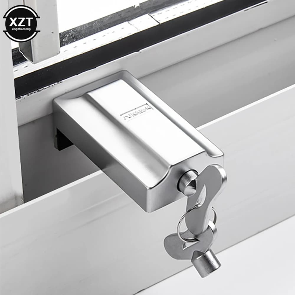 Serratura a chiave di sicurezza per finestre Porte scorrevoli Limitatore di finestre Sicurezza per bambini Tappo per porta antifurto Finestre Blocco di sicurezza per bambini