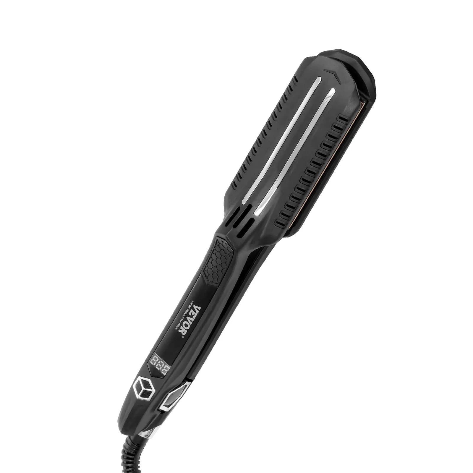 Piastra per Capelli, Ferro Piatto in Titanio da 1,5 Pollici, Piastra Lisciante a Infrarossi con Display LCD e 19 Livelli di Temperatura