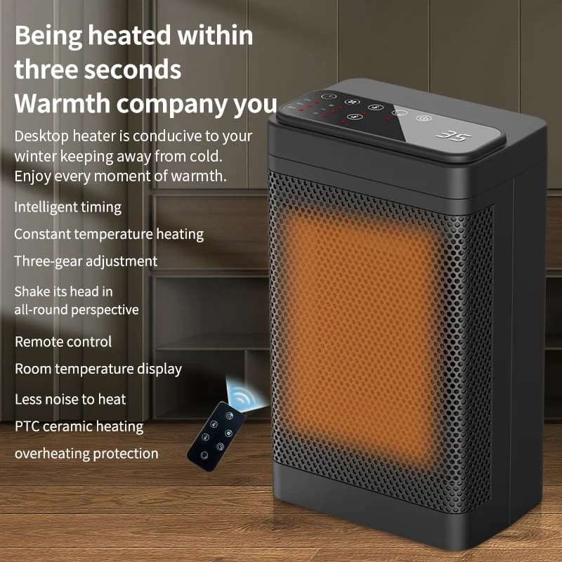 1500W PTC Elettrico Ventilatore di Aria Calda Riscaldatore Portatile di Controllo Remoto Riscaldatore Elettrico A Bassa Potenza Scaldino Verticale Macchina Per La Casa