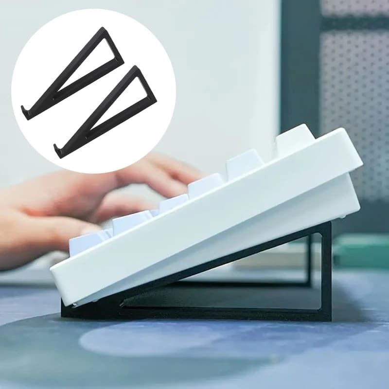 Supporto rialzato per tastiera portatile, 2 pezzi, 20 ° Supporto ergonomico inclinabile per tastiera, accessorio rialzato per tastiera del computer
