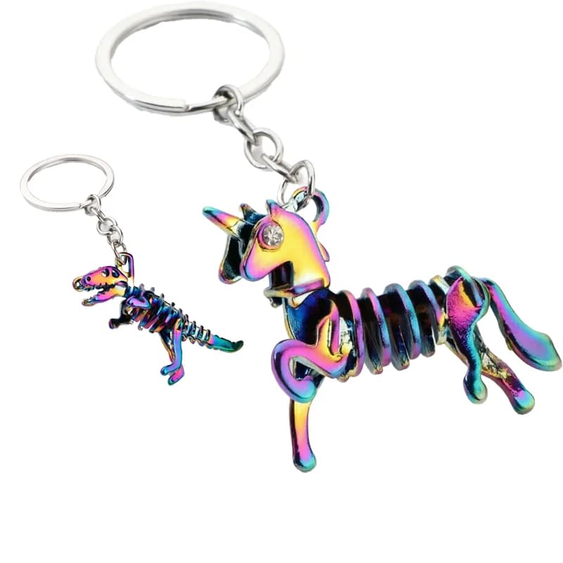 Steampunk Movable Joint Robot Keychain Vintage Mechanical Screw Car Key Ring Men Backpack Pendant Accessory