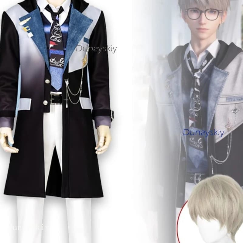 Costume di Compleanno Xavier di ALove And Deepspace, Cappotto Stellato, Outfit per Cosplay di Personaggi Anime, per Feste di Halloween e Natale