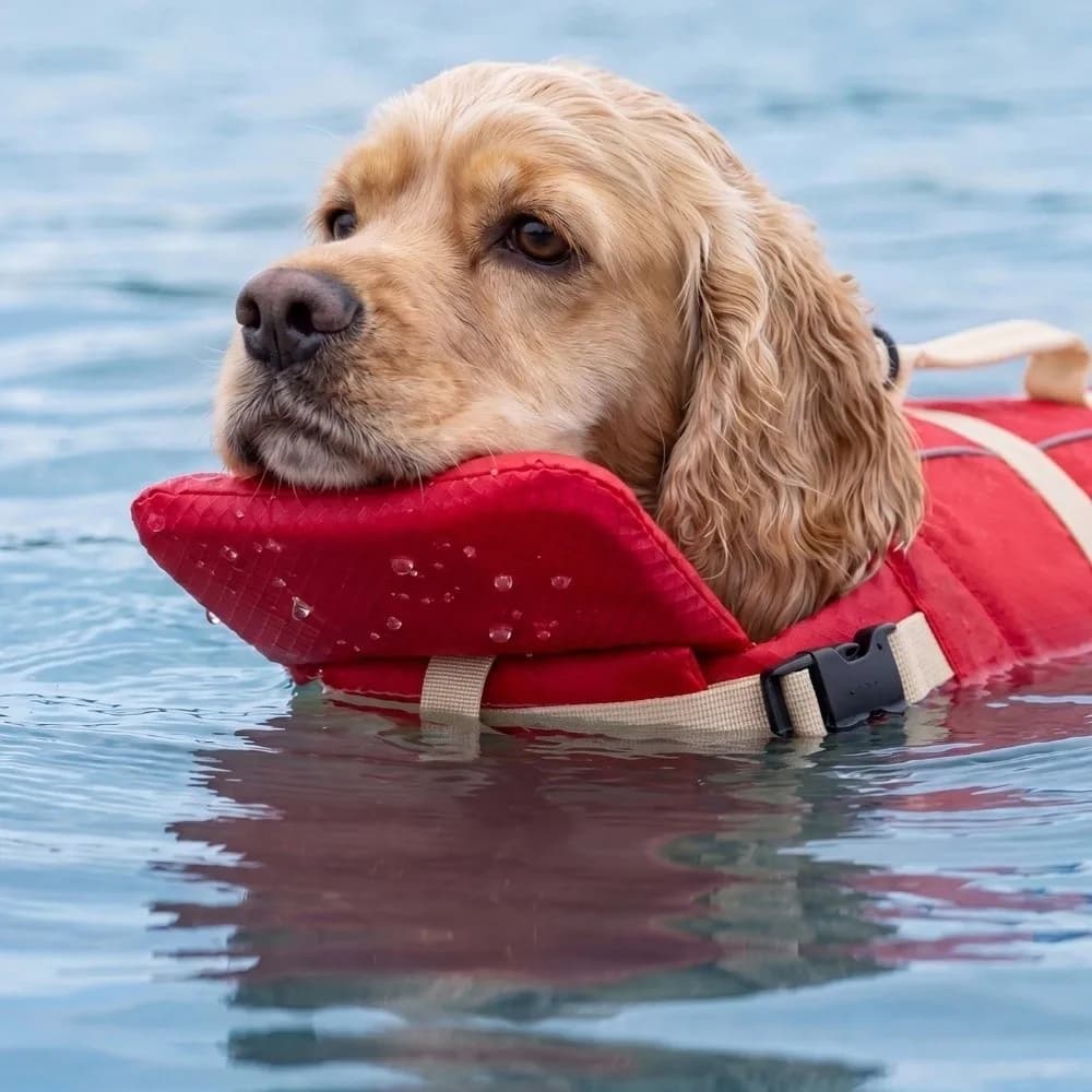 Waterproof Dog Life Jacket Breathable High Buoyancy Pet Life Vest Adjustable Thick Sponge Pad Puppy Safety Vests Boating