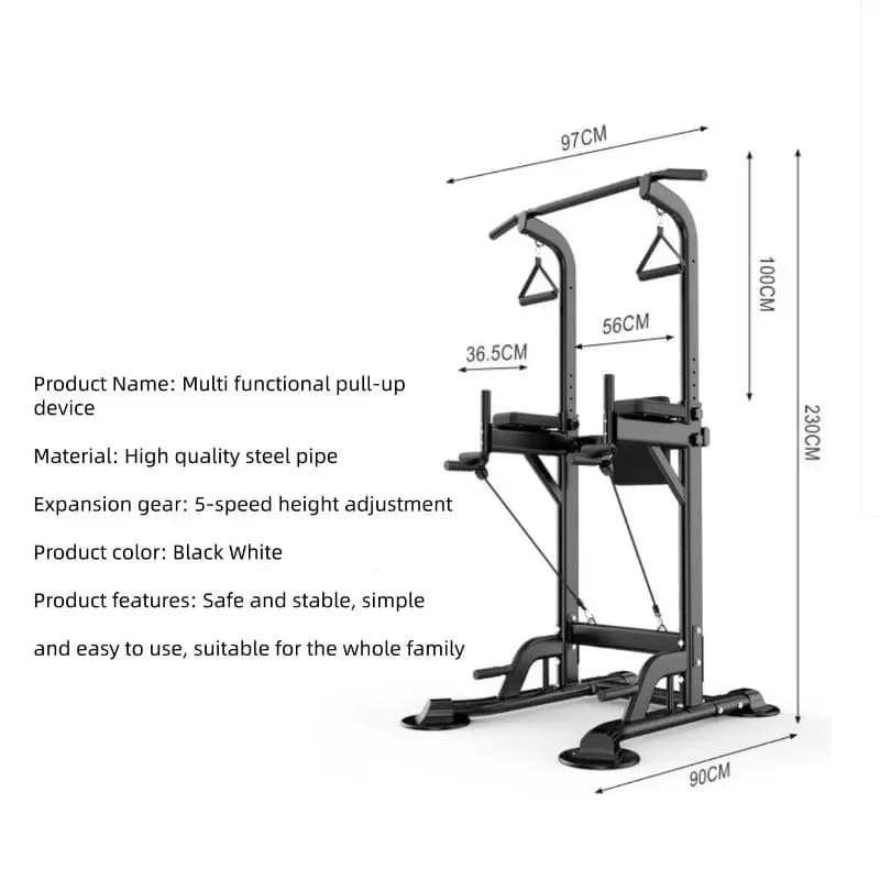 Multifunction Bar for Tractions and Strength Training, Height Adjustable Dip Support