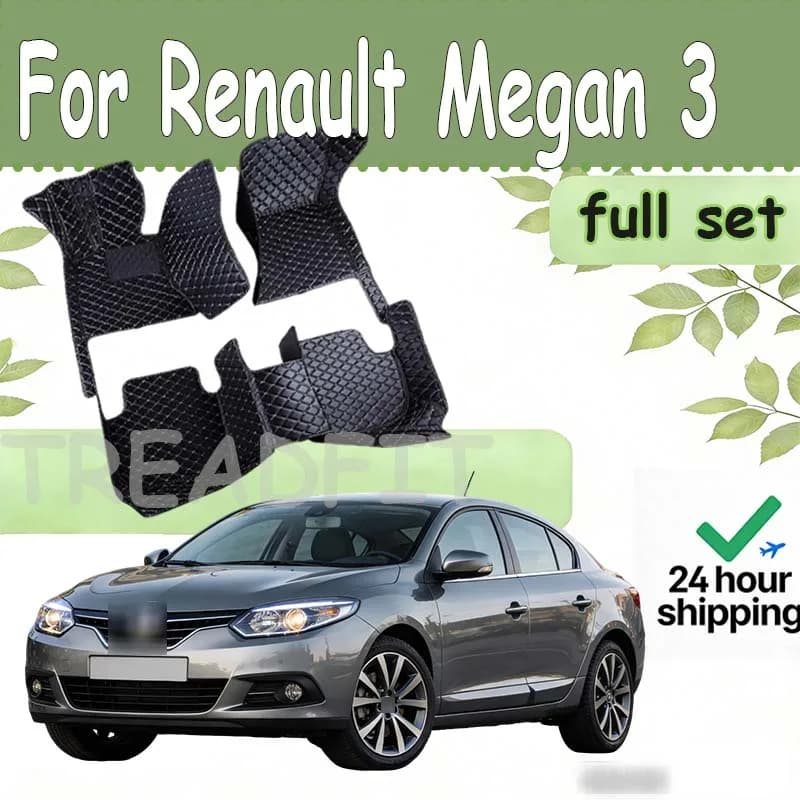 Tappetini auto per Renault Megan 3 2008 ~ 2014 DropShipping Center Accessori interni auto Tappeti in pelle Tappeti Rilievi del piede