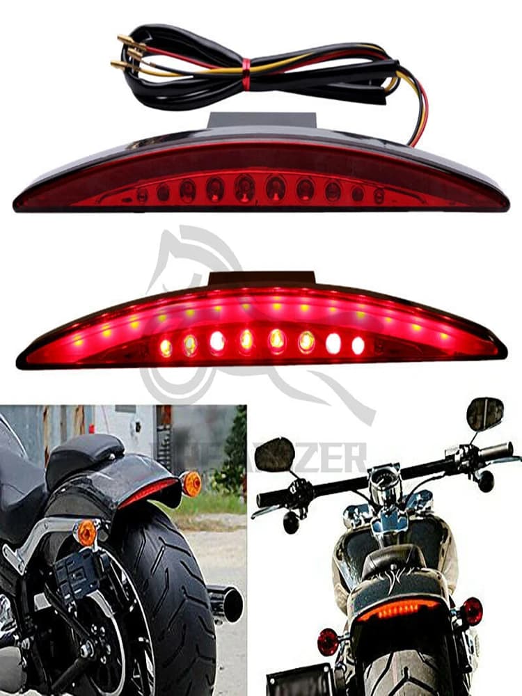 Red LED brake rear light for bike Touring Sportster XL 883 1200 Cafe Racer Rear light with rear fender edge