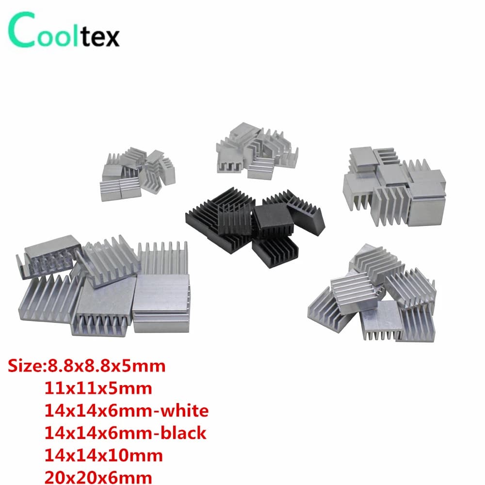 6 models Aluminum Heat Dissiper Cooling Radiator Heat Dissiper For Raspberry PI Integrated Circuit 3D Printer Chip Electronic IC