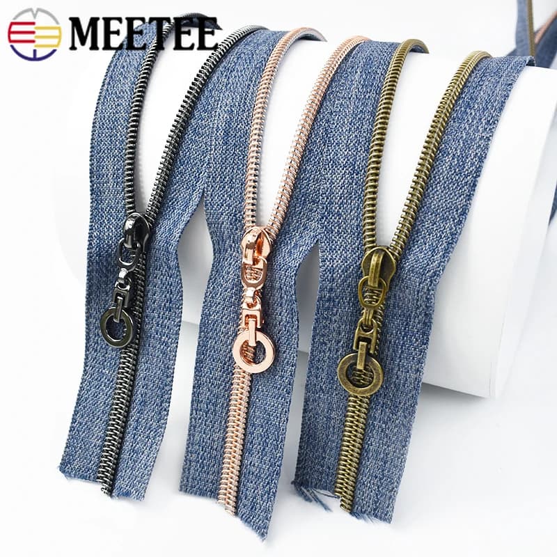1-4 metri 5 # Cerniere in nylon per borse da cucire al metro Nastri con cerniera in plastica con cursore Zip decorative Kit Reapirt Accessori