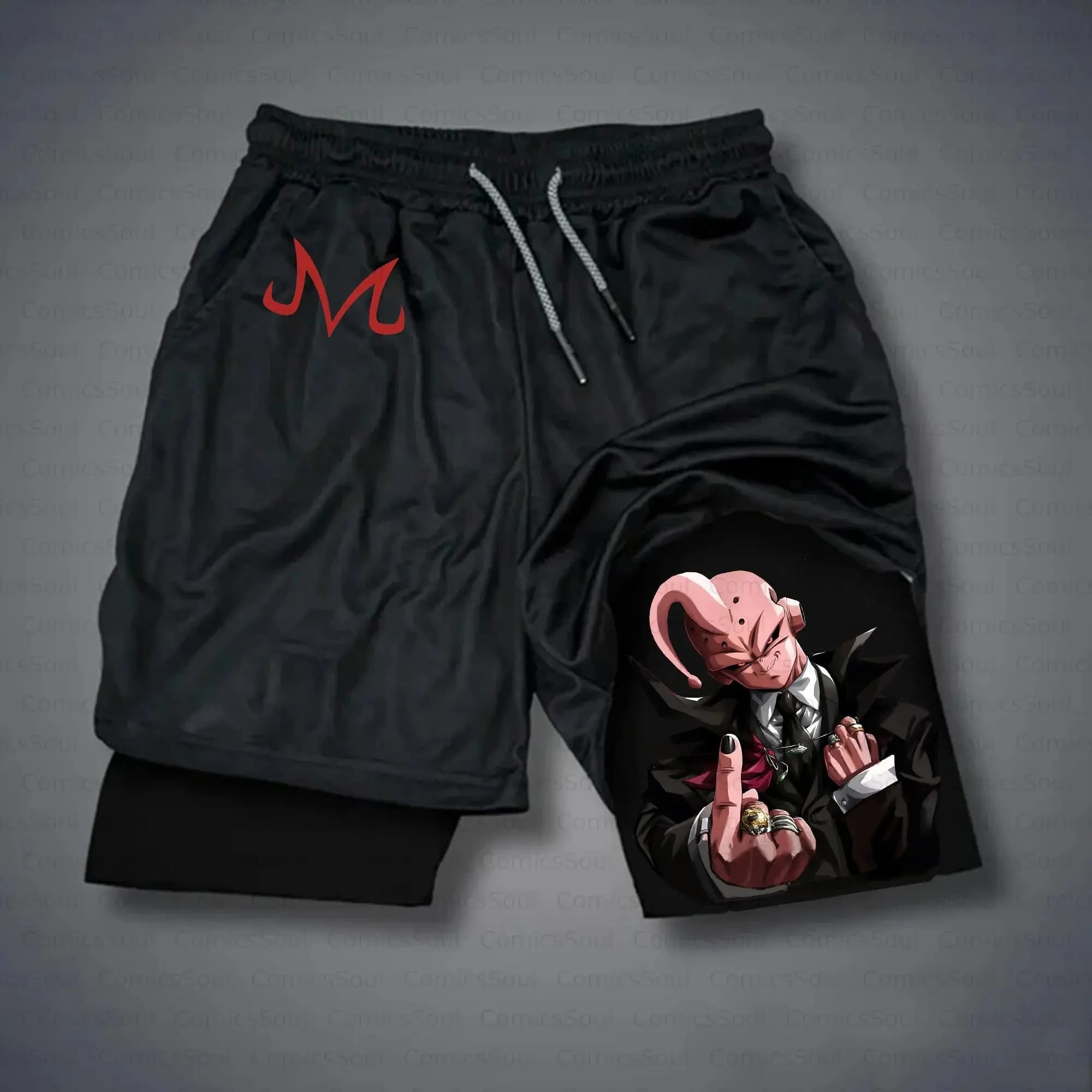 Pantaloncini Unisex 2026 Dragon Ball Anime da Uomo, Sportivi, Asciugatura Rapida, da Palestra, Doppio Strato 2 in 1, Y2K, Nuovi per l'Estate, Streetwear