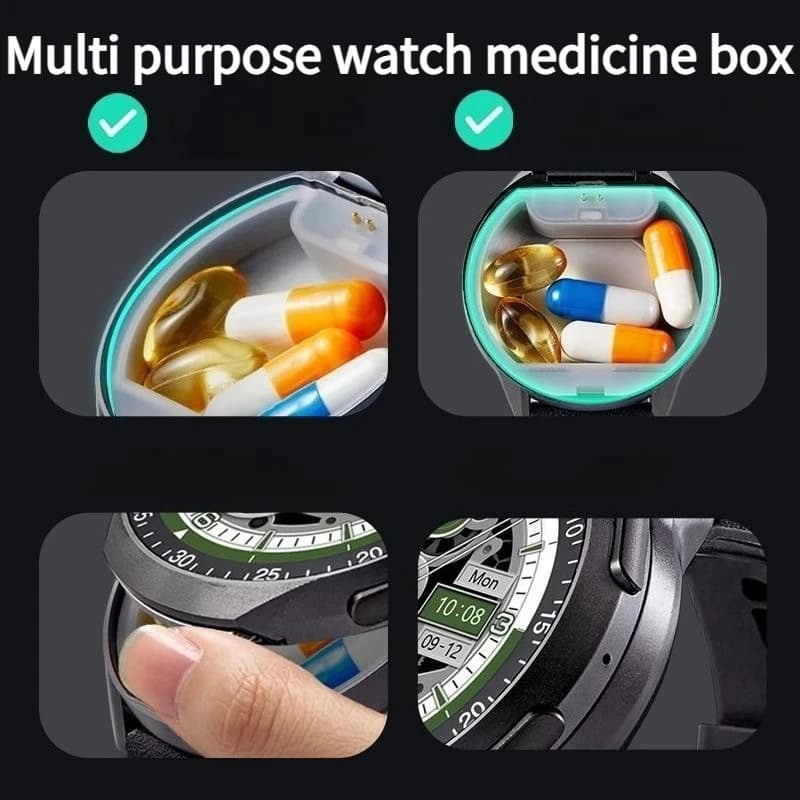 2026 Multifunctional Smart Watch Medicine Box with Timed Medication Reminders Portable Emergency Medicine Packaging Box Gift