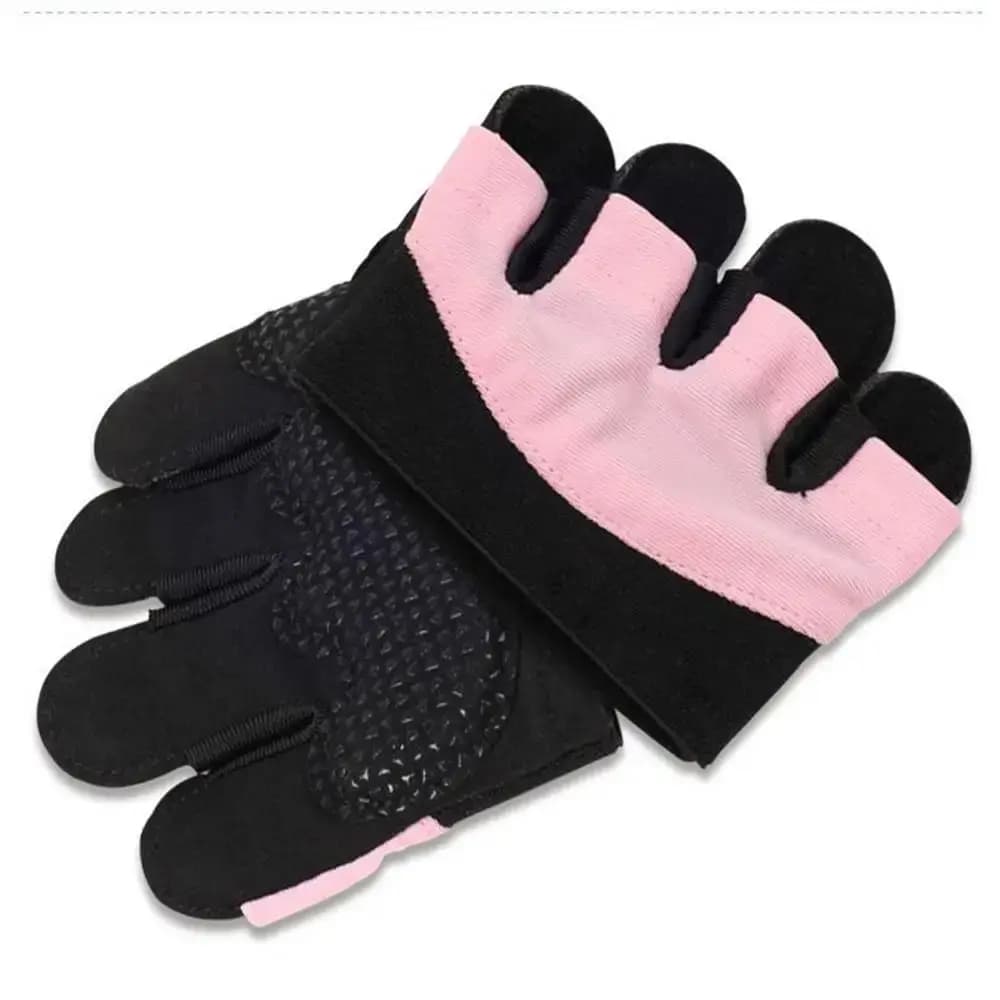 1 paio di guanti da allenamento per sollevamento pesi con protezione del palmo, antiscivolo, traspiranti, guanti da palestra a quattro dita, protezione per le mani, resistente all'usura