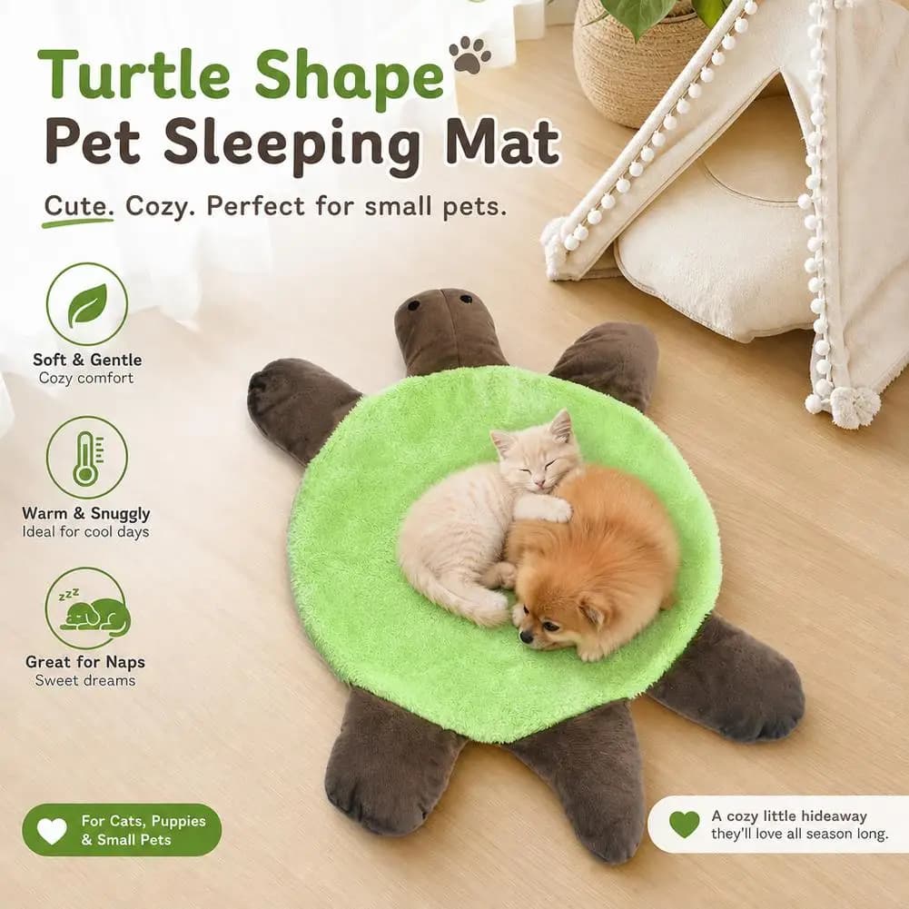 40CM Turtle Shape Pet Plush Winter Sleeping Mat Kennel Mat Blanket Pet Warm Mat Suitable For Large Medium and Small Dog Cat