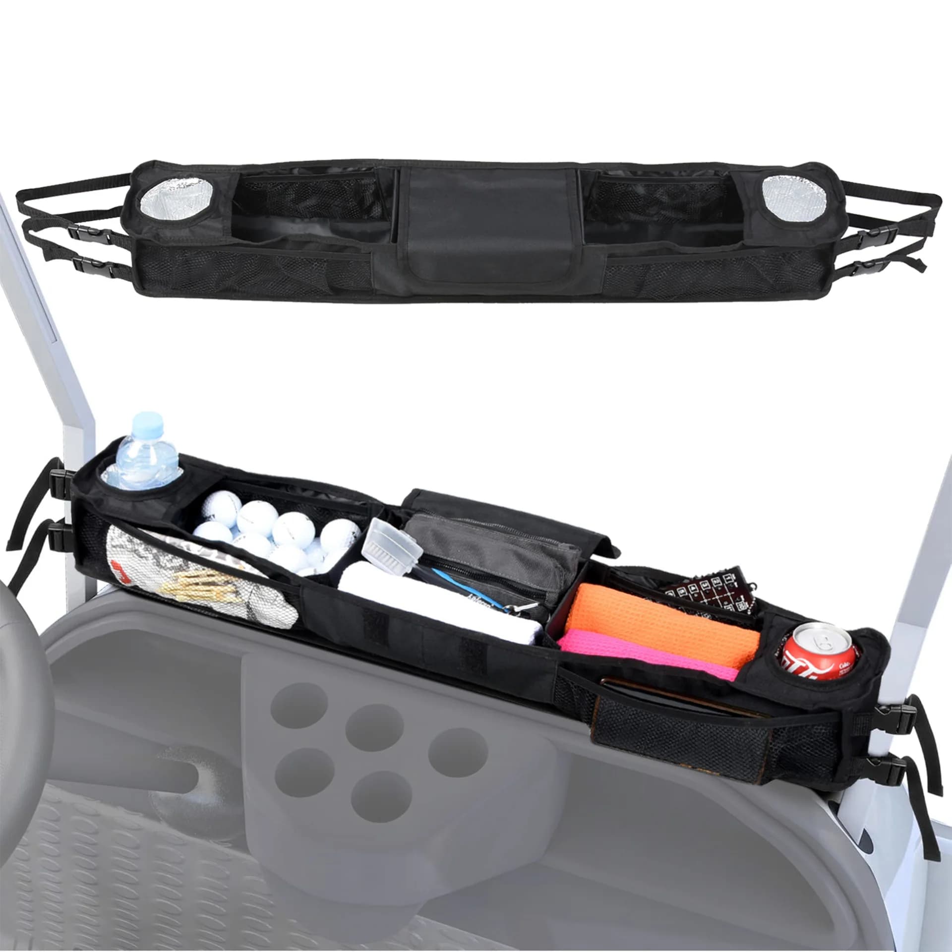Suitable for a golf cart front storage basket, golf ball rack, cart storage bag cart accessory frame