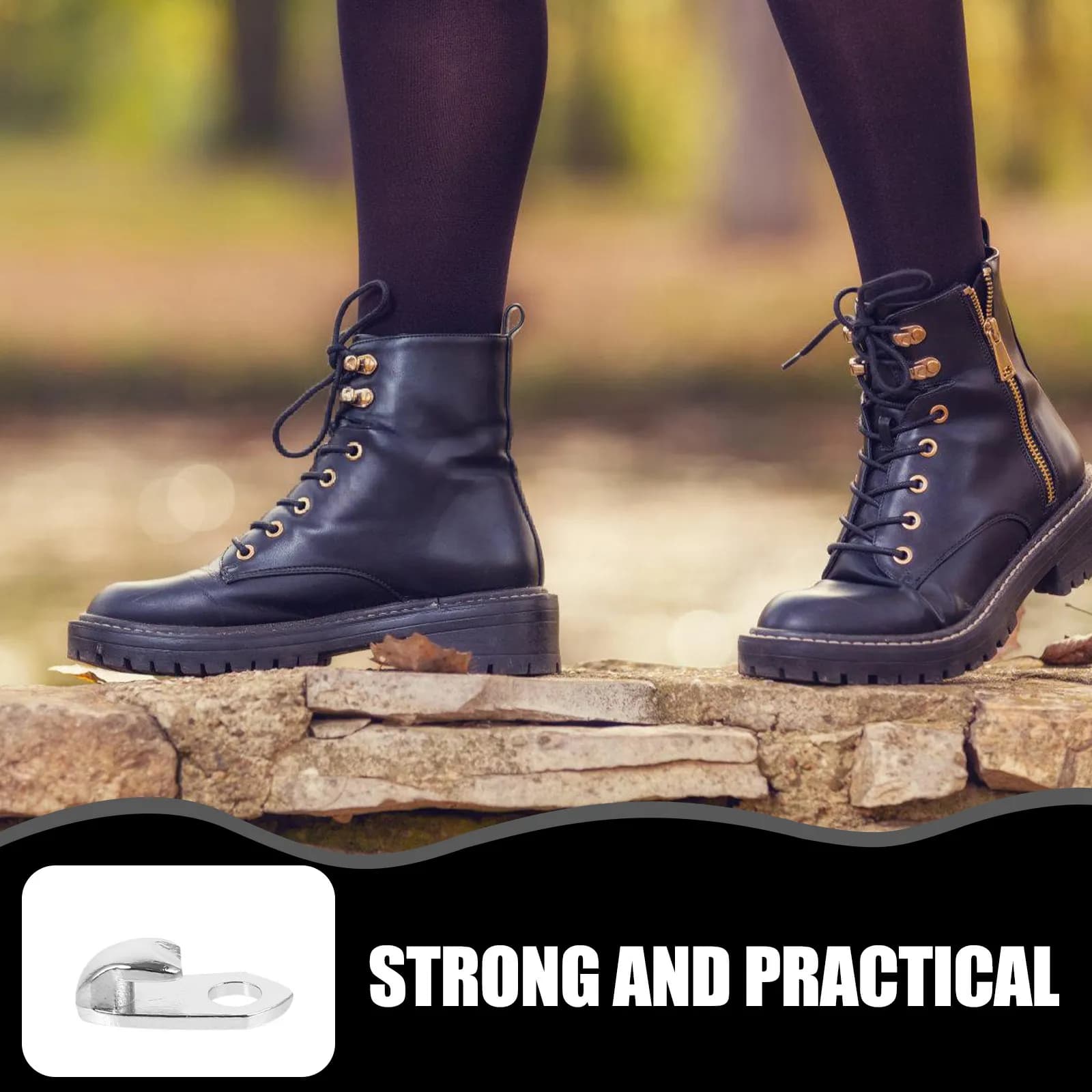 20Pcs Shoe Lace Buckles Metal Boot Lace Hooks Easy Use Secure Fastening for Hiking Boots Sneakers Climbing Shoes Repair Supplies