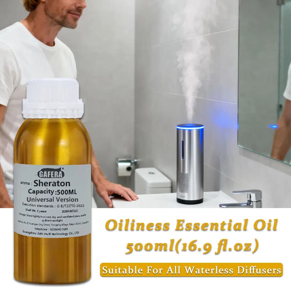 GAFERA 500ml(16.9 fl.oz) Hilton Essential Oils - For All Waterless Diffuser, Hotel Diffuser Supplement Aromatherapy Oil