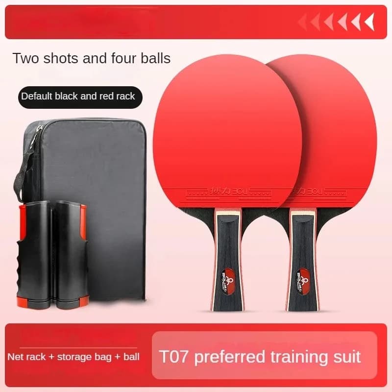 Allenamento Intrattenimento Set di 2 racchette e telaio in rete Set di racchette da ping pong per racchette da casa per principianti