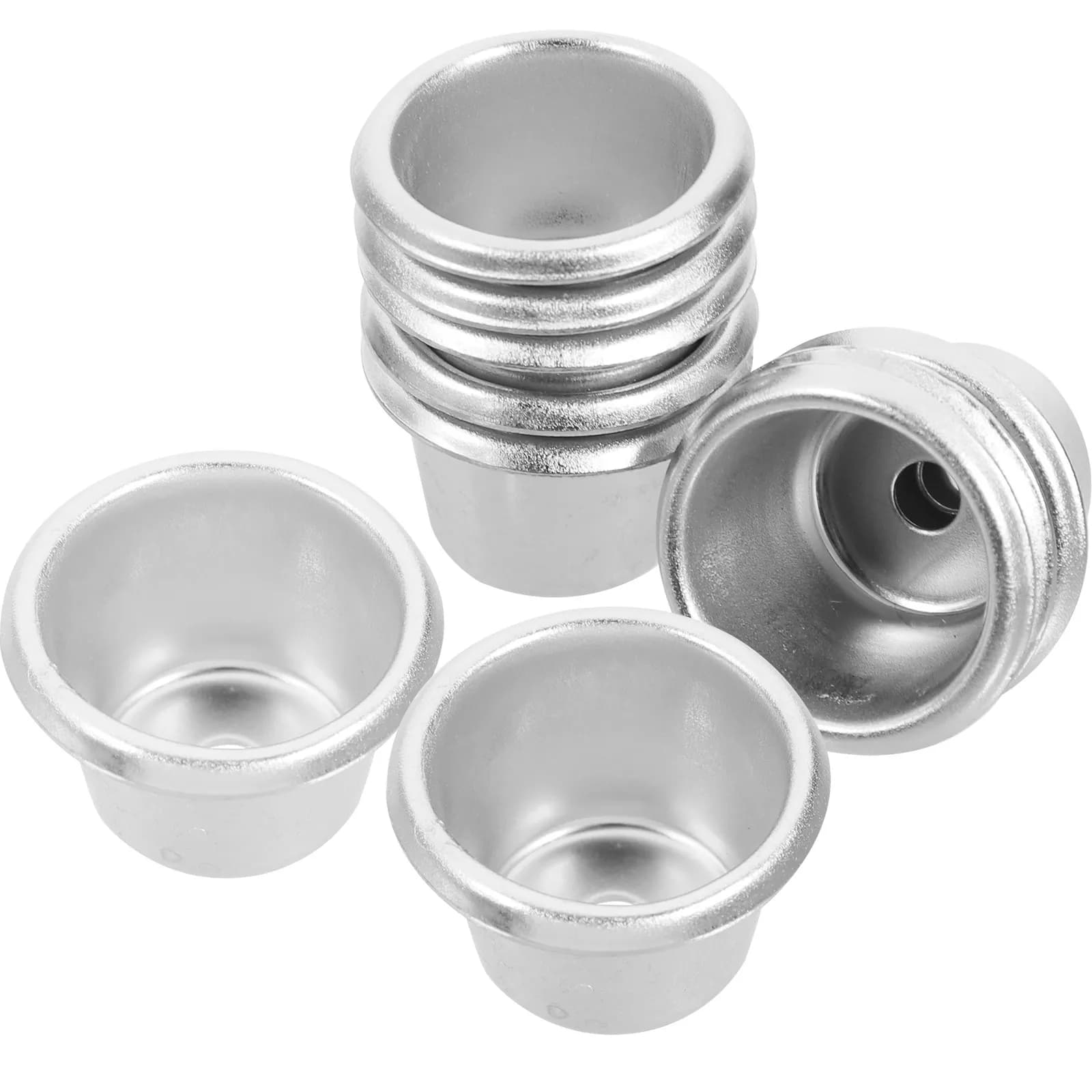 10Pcs Metal Cup Set Iron Holders Anti-Wax Drip Decorative Containers for DIY Candles Aromatherapy Home Use