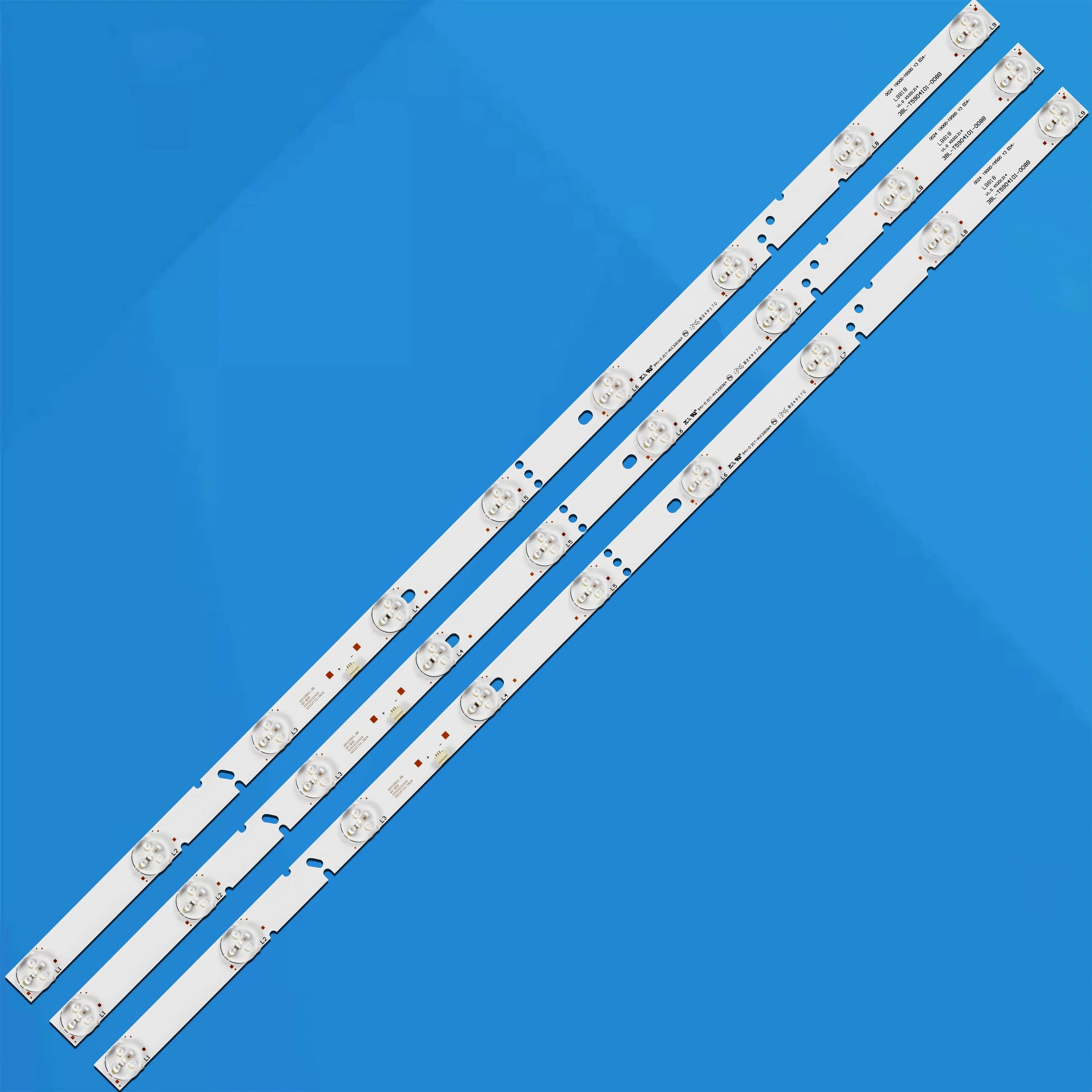 Striscia di retroilluminazione a LED da 591 mm 9 lampade per TV LCD da 32 pollici 3BL-T5904101-008B 003B 6V