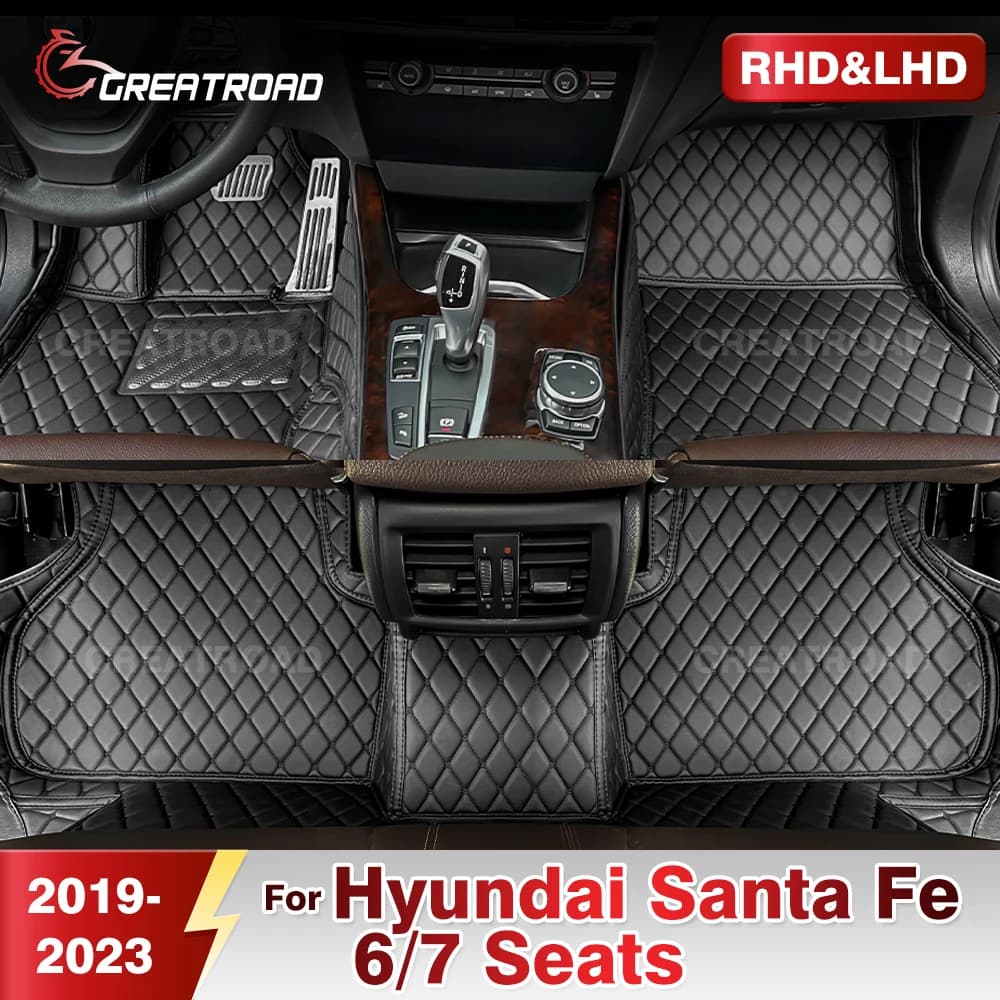 Car mats for Hyundai Santa Fe 6/7 seats 2019 2020 2021 2022 2023 Car mats custom car mat covers Interior accessories